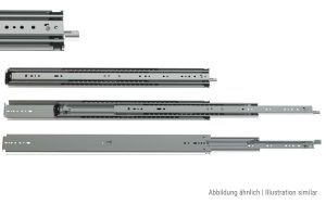 Telescopic slide full extension 076 | up to 227 kg | Schock telescopic slides