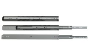 Telescopic slide full extension 076 | up to 227 kg | with soft-stop | Schock telescopic slides