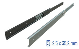 Telescopic slide partial extension Series 016 | Lock-out/Disconnect | Schock telescopic slides