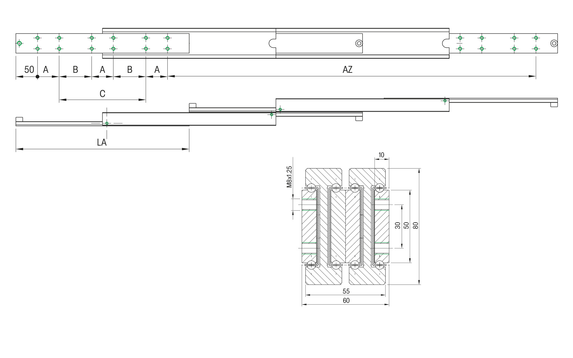 Telescopic Slide over extension DDTS-80 | up to 510 kg | Schock telescopic slides - Image 2