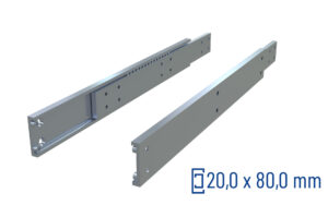 Telescopic slide partial extension OWS-80 | up to 1210 kg | Schock telescopic slides