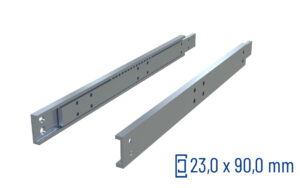 Telescopic slide partial extension OWST-90 | up to 1600kg | Schock telescopic slides