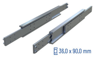 Telescopic slide full extension SDTS-90 | up to 600 kg | Schock telescopic slides