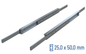 Telescopic slide full extension SDTSB-50 | up to 154 kg | Schock telescopic slides