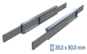 Telescopic slide full extension SDTSB-90 | up to 600 kg | Schock telescopic slides