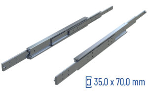 Telescopic slide over extension SQSRT-70 | up to 220 kg | Schock telescopic slides