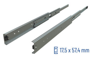 Telescopic slide over extension 038 | up to 40 kg | with hold-in/hold-out/Air Motion® | Schock telescopic slides